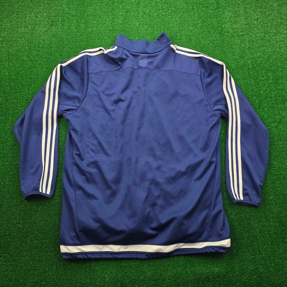 Adidas ClimaCool Track Jacket Mens 2XL Blue‎ White Stripes Full Zip Athletic